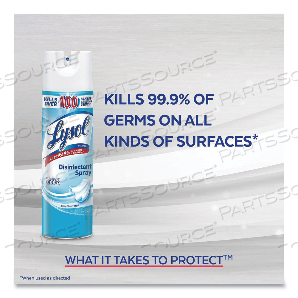 DISINFECTANT SPRAY, CRISP LINEN, 12.5 OZ AEROSOL SPRAY by Lysol DISINFECTANT SPRAY, CRISP LINEN, 12.5 OZ AEROSOL SPRAY by Lysol