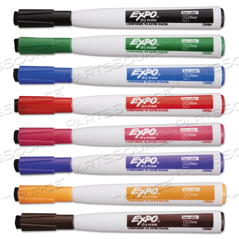 MAGNETIC DRY ERASE MARKER, FINE BULLET TIP, ASSORTED COLORS 