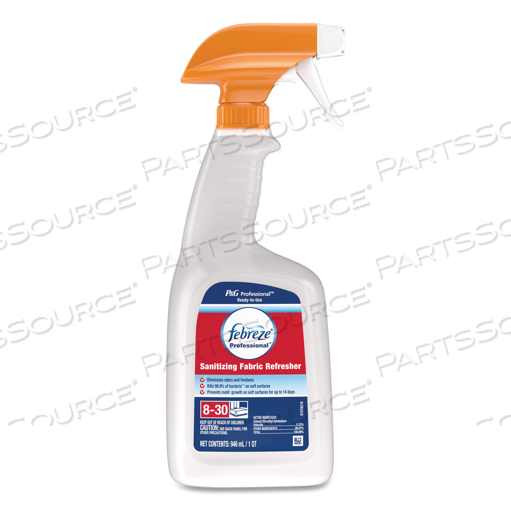 PROFESSIONAL SANITIZING FABRIC REFRESHER, LIGHT SCENT, 32 OZ SPRAY BOTTLE by Febreze PROFESSIONAL SANITIZING FABRIC REFRESHER, LIGHT SCENT, 32 OZ SPRAY BOTTLE by Febreze