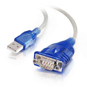 SERIAL ADAPTER CABLE, BLUE, 1 X 9 PIN DB-9 MALE SERIAL, 1 X 4 PIN TYPE A MALE, 1.5 FT by Legrand AV (C2G)
