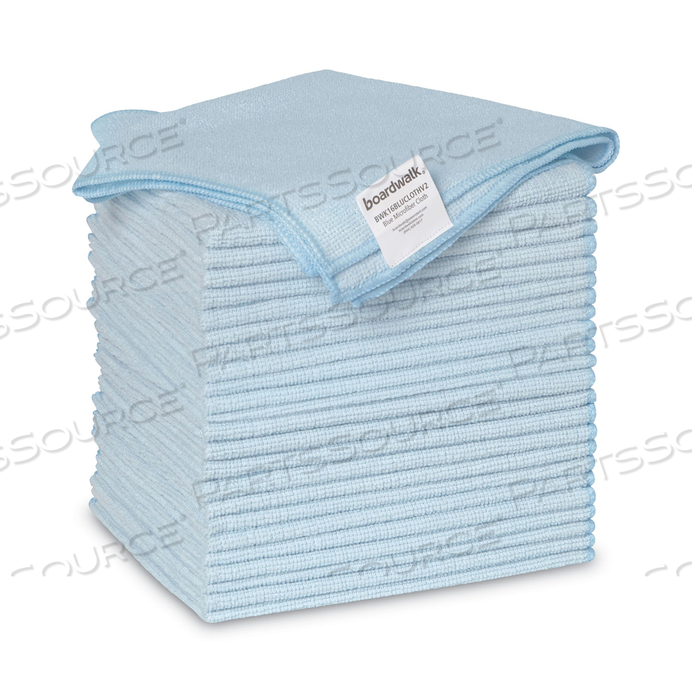 MICROFIBER CLEANING CLOTHS, 16 X 16, BLUE by Boardwalk