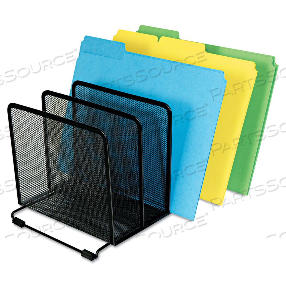DELUXE MESH STACKING SORTER, 5 SECTIONS, LETTER TO LEGAL SIZE FILES, 14.63" X 8.13" X 7.5", BLACK by Universal DELUXE MESH STACKING SORTER, 5 SECTIONS, LETTER TO LEGAL SIZE FILES, 14.63" X 8.13" X 7.5", BLACK by Universal