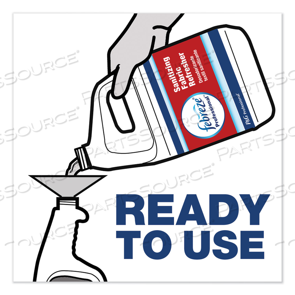 PROFESSIONAL SANITIZING FABRIC REFRESHER, LIGHT SCENT, 1 GAL BOTTLE, READY TO USE by Febreze