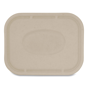 FIBER LIDS FOR FIBER CONTAINERS, 7.8 X 10.1 X 0.5, NATURAL, PAPER by World Centric
