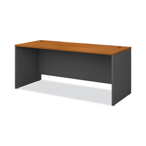 SERIES C COLLECTION DESK SHELL, 71.13" X 29.38" X 29.88", NATURAL CHERRY/GRAPHITE GRAY by Bush Industries