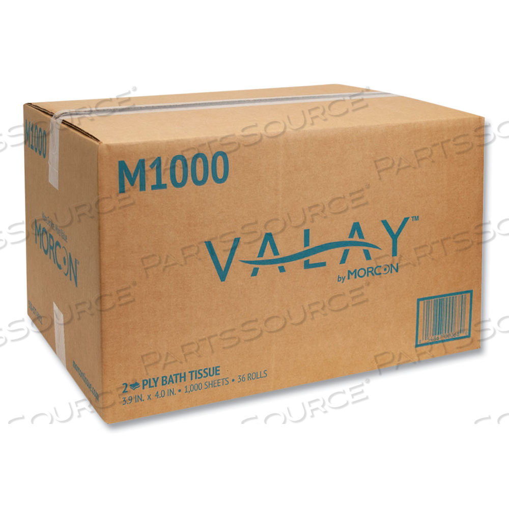 SMALL CORE BATH TISSUE, SEPTIC SAFE, 2-PLY, WHITE, 1,000 SHEETS/ROLL by Morcon Tissue