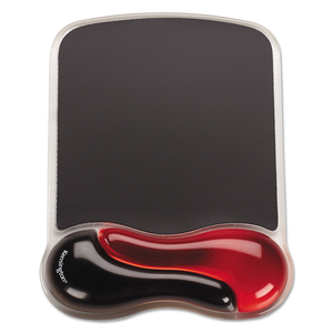 DUO GEL WAVE MOUSE PAD WITH WRIST REST, 9.37 X 13, RED by Kensington Computer Products