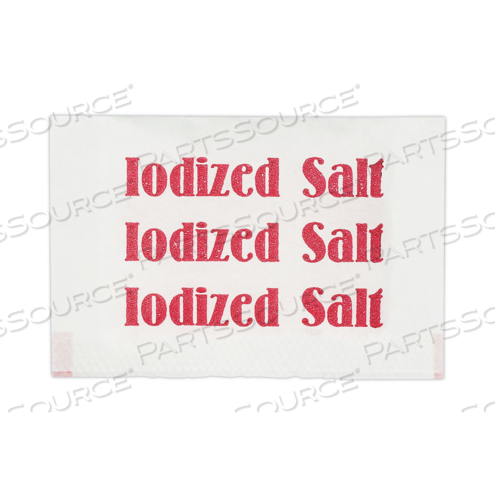 IODIZED SALT PACKETS, 0.75 G PACKET by Office Snax