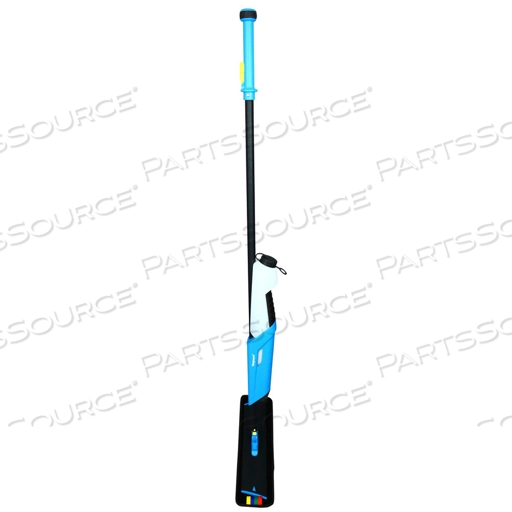 MOPSTER 2.0 MICROFIBER BUCKETLESS MOP, 16.25 X 3.25 BLUE MICROFIBER HEAD, 57" BLACK ALUMINUM HANDLE by Impact Products