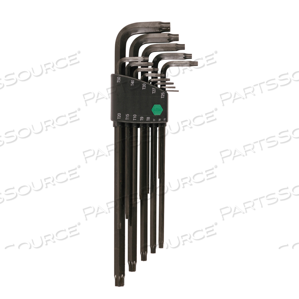 L-KEY SET TORX LONG ARM CRM-72 TOOL STEEL BLACK OXIDE by Wiha Tools L-KEY SET TORX LONG ARM CRM-72 TOOL STEEL BLACK OXIDE by Wiha Tools