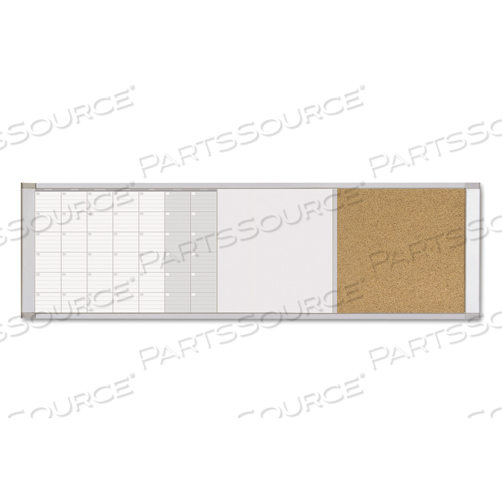 MAGNETIC CALENDAR COMBO BOARD, 48 X 18, ALUMINUM FRAME by MasterVision MAGNETIC CALENDAR COMBO BOARD, 48 X 18, ALUMINUM FRAME by MasterVision