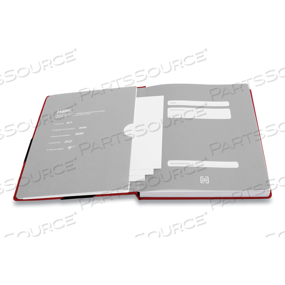 LARGE STARTER JOURNAL, 1 SUBJECT, NARROW RULE, RED COVER, 10 X 8, 192 SHEETS by TRU RED