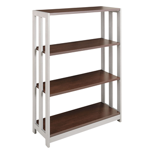 TRENTO LINE BOOKCASE, THREE-SHELF, 31.5W X 11.63D X 43.25H, MOCHA by Linea Italia Inc TRENTO LINE BOOKCASE, THREE-SHELF, 31.5W X 11.63D X 43.25H, MOCHA by Linea Italia Inc