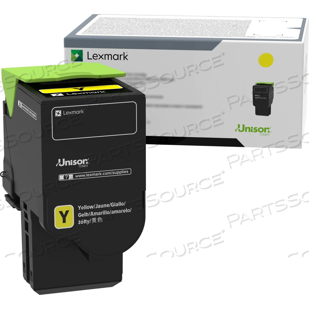 78C0XYG RETURN PROGRAM EXTRA HIGH-YIELD TONERX, 5,000 PAGE-YIELD, YELLOW by Lexmark
