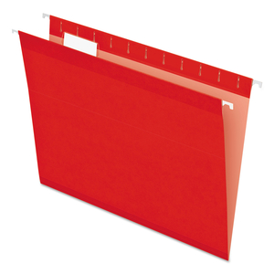 COLORED REINFORCED HANGING FOLDERS, LETTER SIZE, 1/5-CUT TABS, RED by Esselte Pendaflex Corp. COLORED REINFORCED HANGING FOLDERS, LETTER SIZE, 1/5-CUT TABS, RED by Esselte Pendaflex Corp.