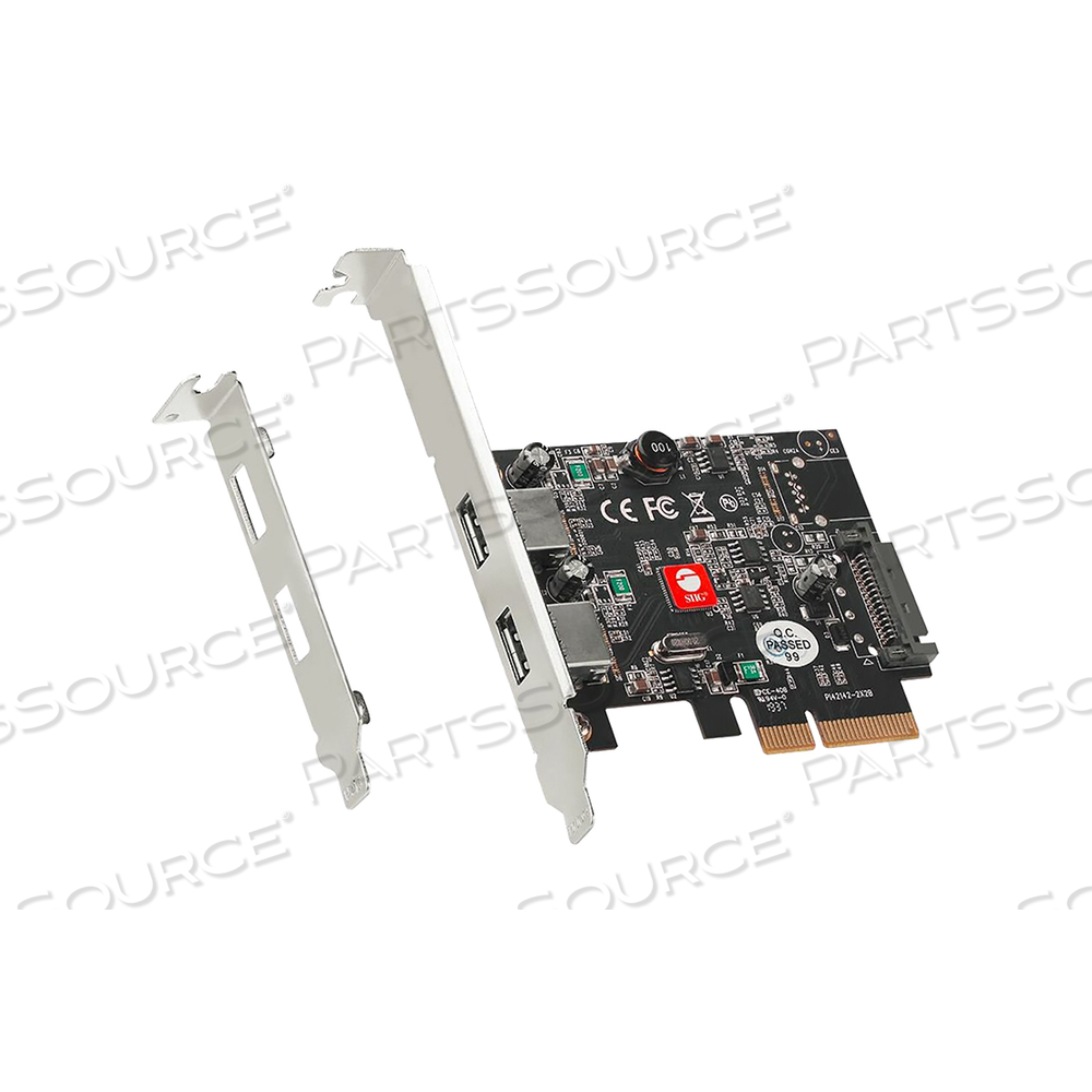 SIIG USB 3.1 2 PORT PCIE HOST ADAPTER TYPE A, USB ADAPTER, PCIE 3.0 X4, USB 3.1 GEN 2 X 2 by SIIG, Inc.