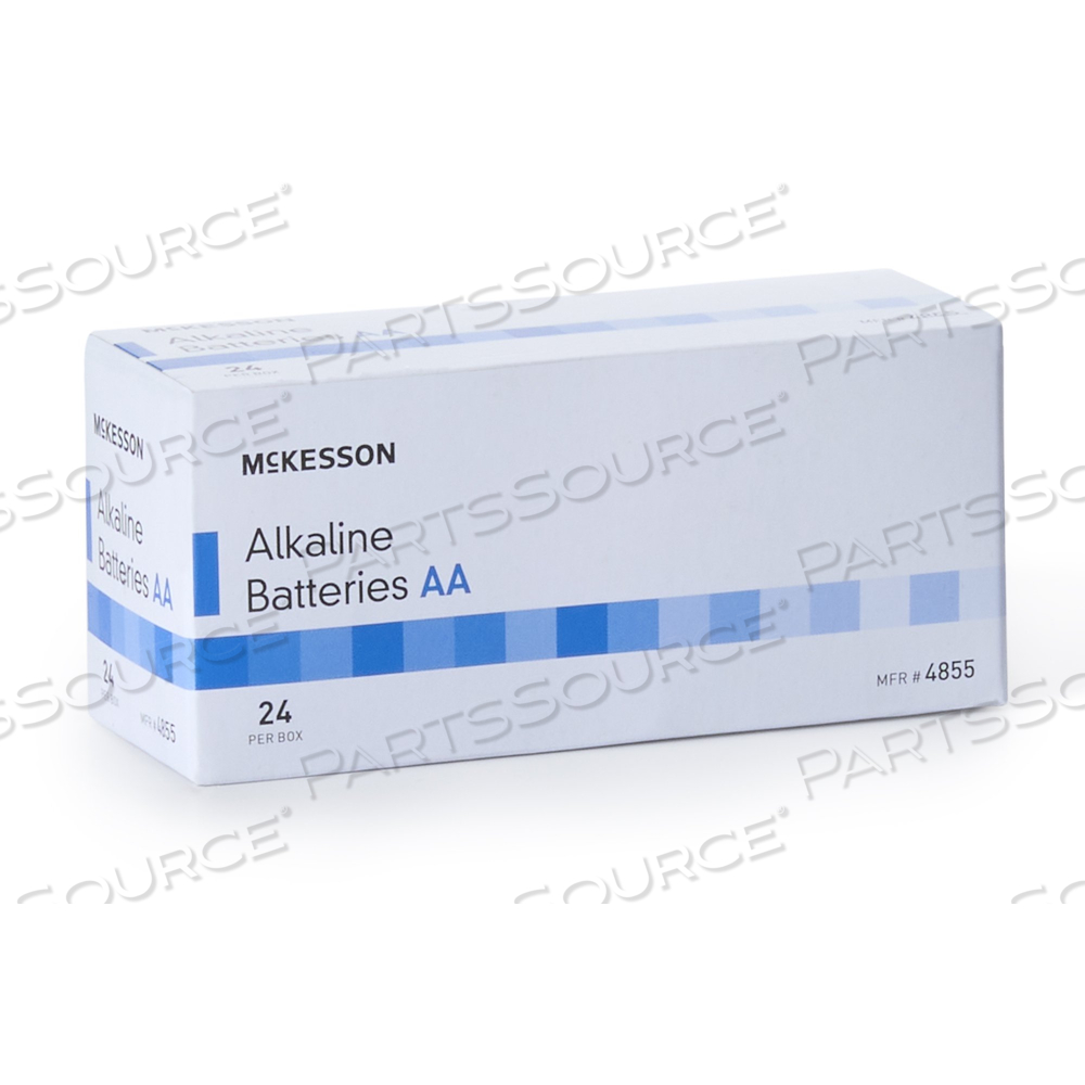 BATTERY, AA CELL SIZE, 1.5V VOLTAGE, ALKALINE CHEMISTRY, DISPOSABLE by McKesson