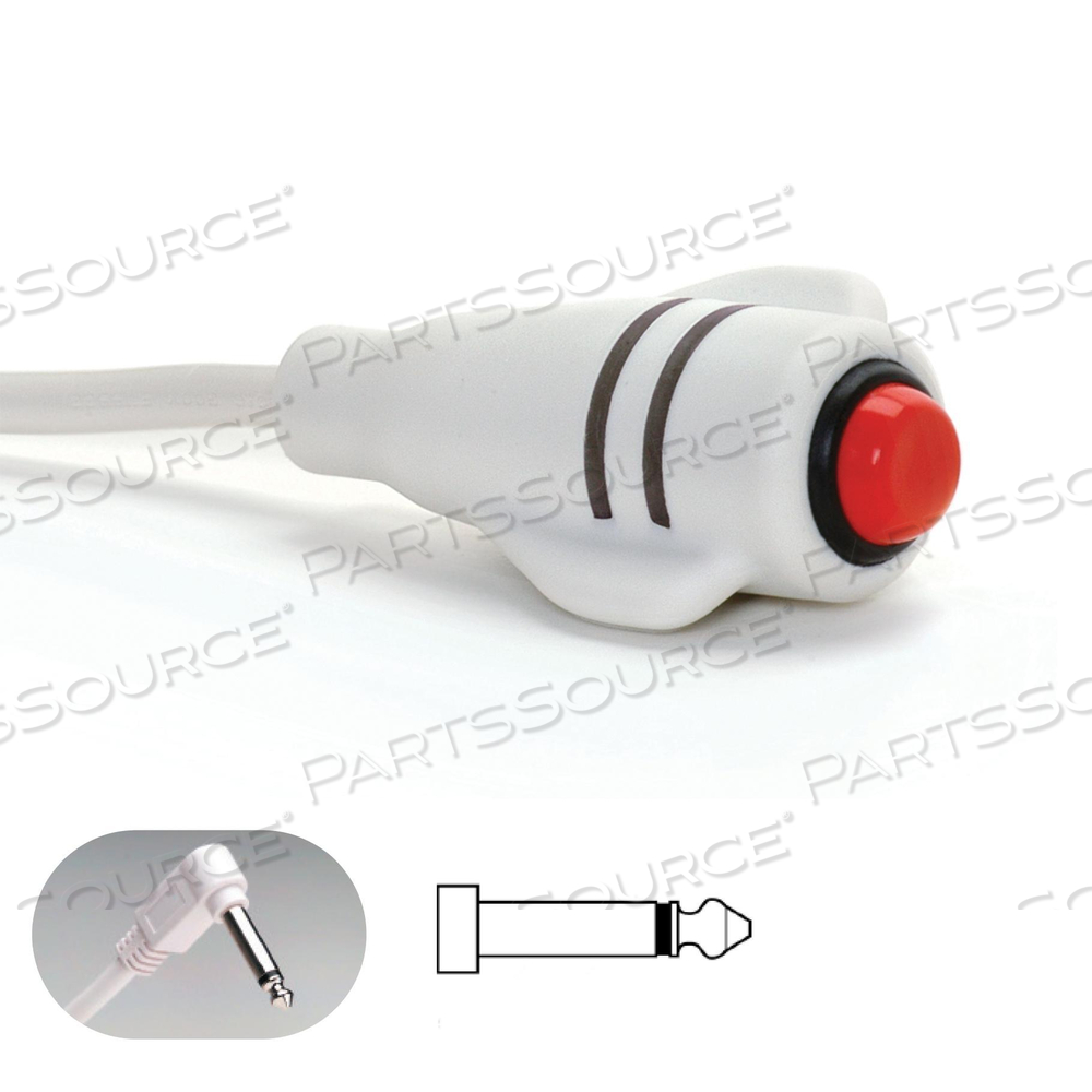 1/4 IN PHONE PLUG WHITE DURACALL 9900 CALL CORD, 10FT by Crest Healthcare