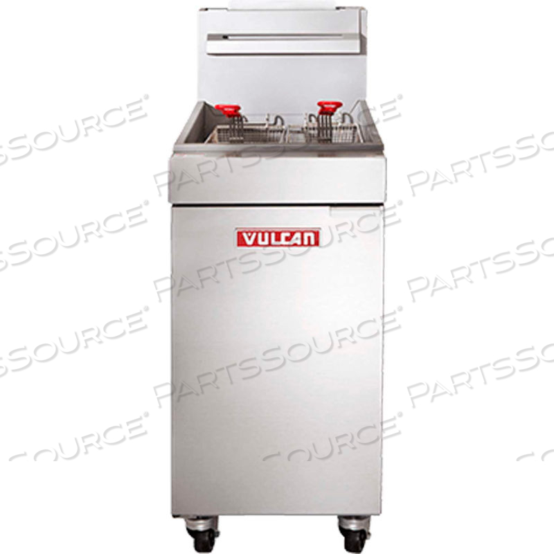 FREESTANDING GAS FRYER, 45-50 LB OIL CAPACITY, 120,000 TOTAL BTU, NATURAL GAS, S/S by Vulcan Restaurant Equipment