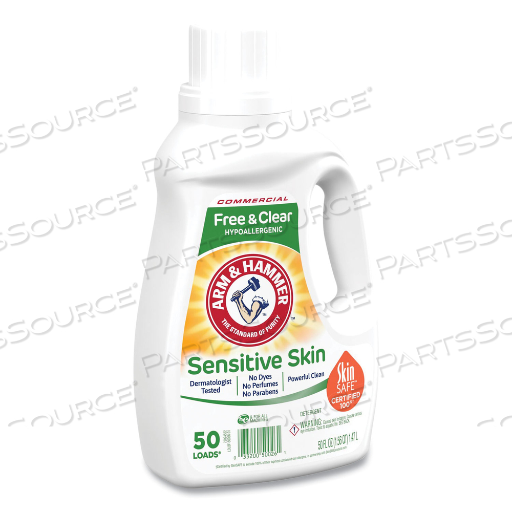 HE COMPATIBLE LIQUID DETERGENT, UNSCENTED, 50 LOADS, 50 OZ BOTTLE by Arm And Hammer