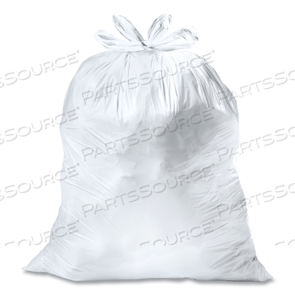 TALL KITCHEN QUICK-TIE BAGS, 13 GAL, 0.66 MIL, 23.75" X 28", WHITE by Glad