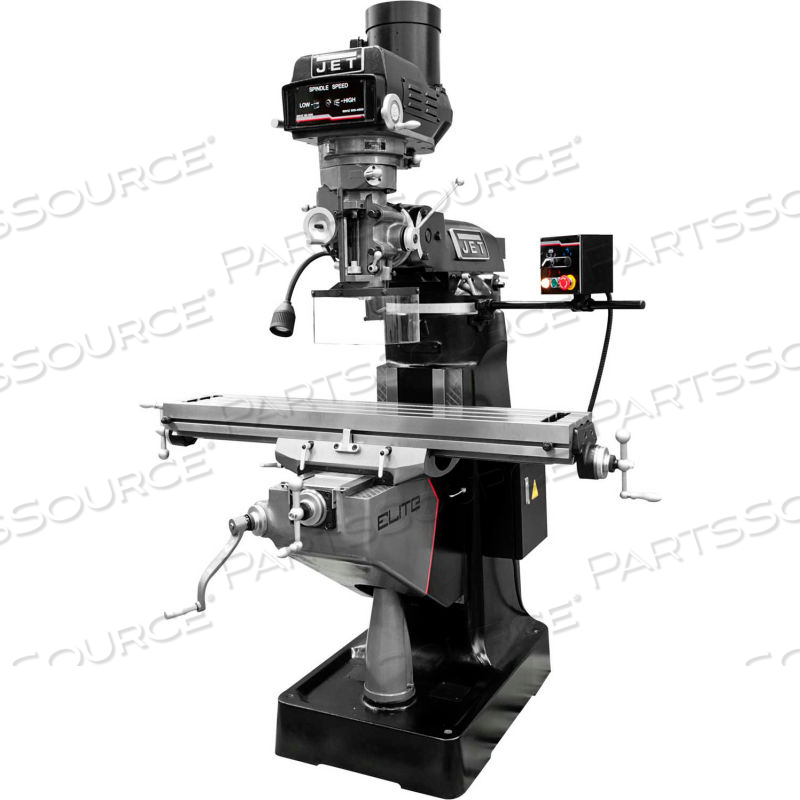 JET ETM-949 MILL WITH 3-AXIS NEWALL DP700 (KNEE) DRO AND X, Y-AXIS JET POWERFEEDS by Jet