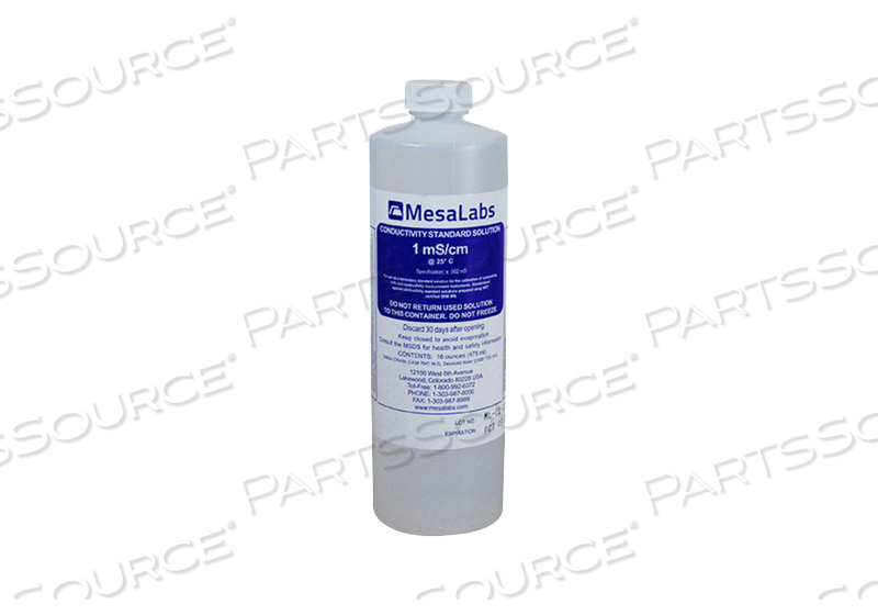 CONDUCTIVITY / TDS CALIBRATOR SOLUTION: 1.0 MS/CM 1 PINT, 16 OZ (490PPM) by Mesa Laboratories, Inc.