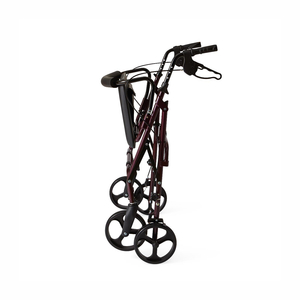 HEAVY-DUTY ALUMINUM BARIATRIC ROLLATOR WITH 8 IN WHEELS, BURGUNDY by Medline Industries, Inc.