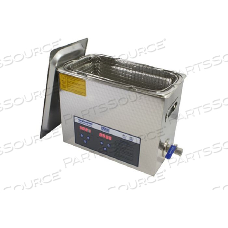 CLEANER, DIGITAL ULTRASONIC, 1.6GAL SIZE, 13 X 6.7 X 10.6IN DIMENSIONS, 11.8 X 5.9 X 5.9IN TANK SIZE by Mettler Electronics