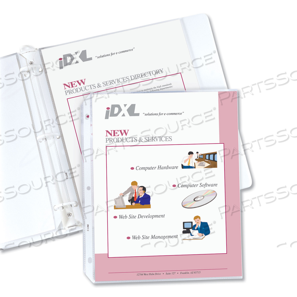 HEAVYWEIGHT POLYPROPYLENE SHEET PROTECTORS, CLEAR, 2", 11 X 8.5 by C-Line HEAVYWEIGHT POLYPROPYLENE SHEET PROTECTORS, CLEAR, 2", 11 X 8.5 by C-Line