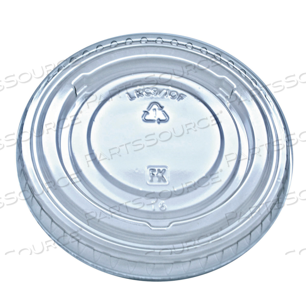 KAL-CLEAR/NEXCLEAR DRINK CUP LIDS, FLAT LID WITH NO SLOT, FITS 9 TO 10 OZ COLD CUPS, CLEAR by Fabrikal