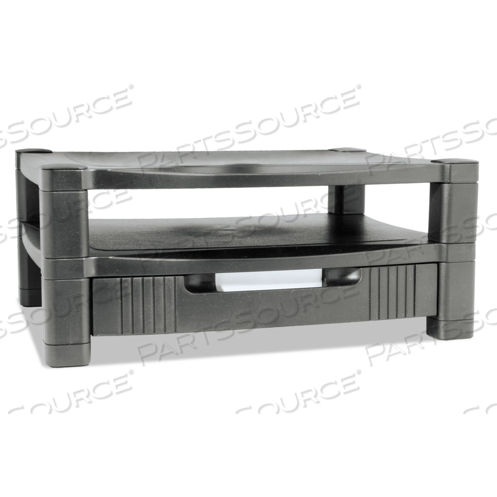 TWO-LEVEL STAND W/DRAWER BLACK by Kantek