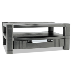 TWO-LEVEL MONITOR STAND, 17" X 13.25" X 3.5" TO 7", BLACK, SUPPORTS 50 LBS by Kantek TWO-LEVEL MONITOR STAND, 17" X 13.25" X 3.5" TO 7", BLACK, SUPPORTS 50 LBS by Kantek