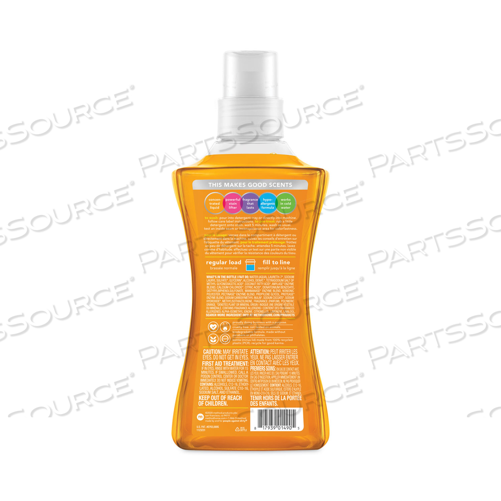 4X CONCENTRATED LAUNDRY DETERGENT, GINGER MANGO, 53.5 OZ BOTTLE by Method 4X CONCENTRATED LAUNDRY DETERGENT, GINGER MANGO, 53.5 OZ BOTTLE by Method