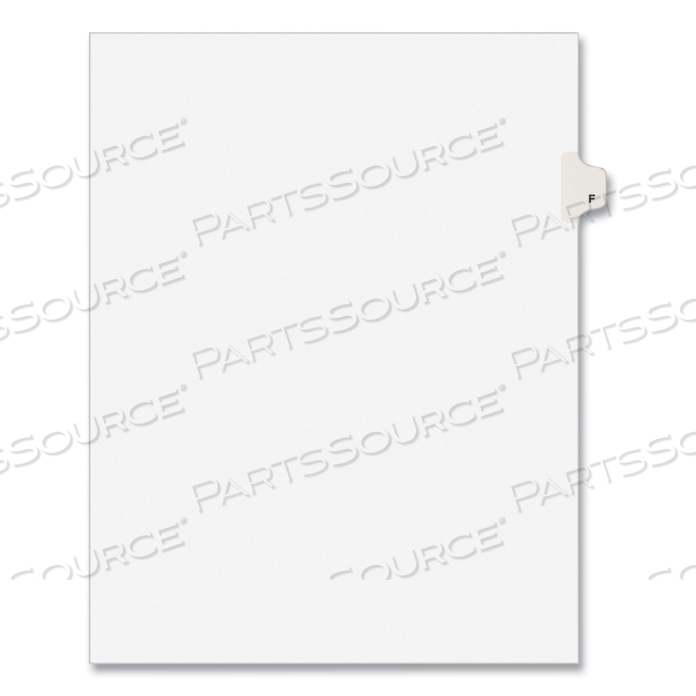 PREPRINTED LEGAL EXHIBIT SIDE TAB INDEX DIVIDERS, AVERY STYLE, 26-TAB, F, 11 X 8.5, WHITE, (1406) by Avery
