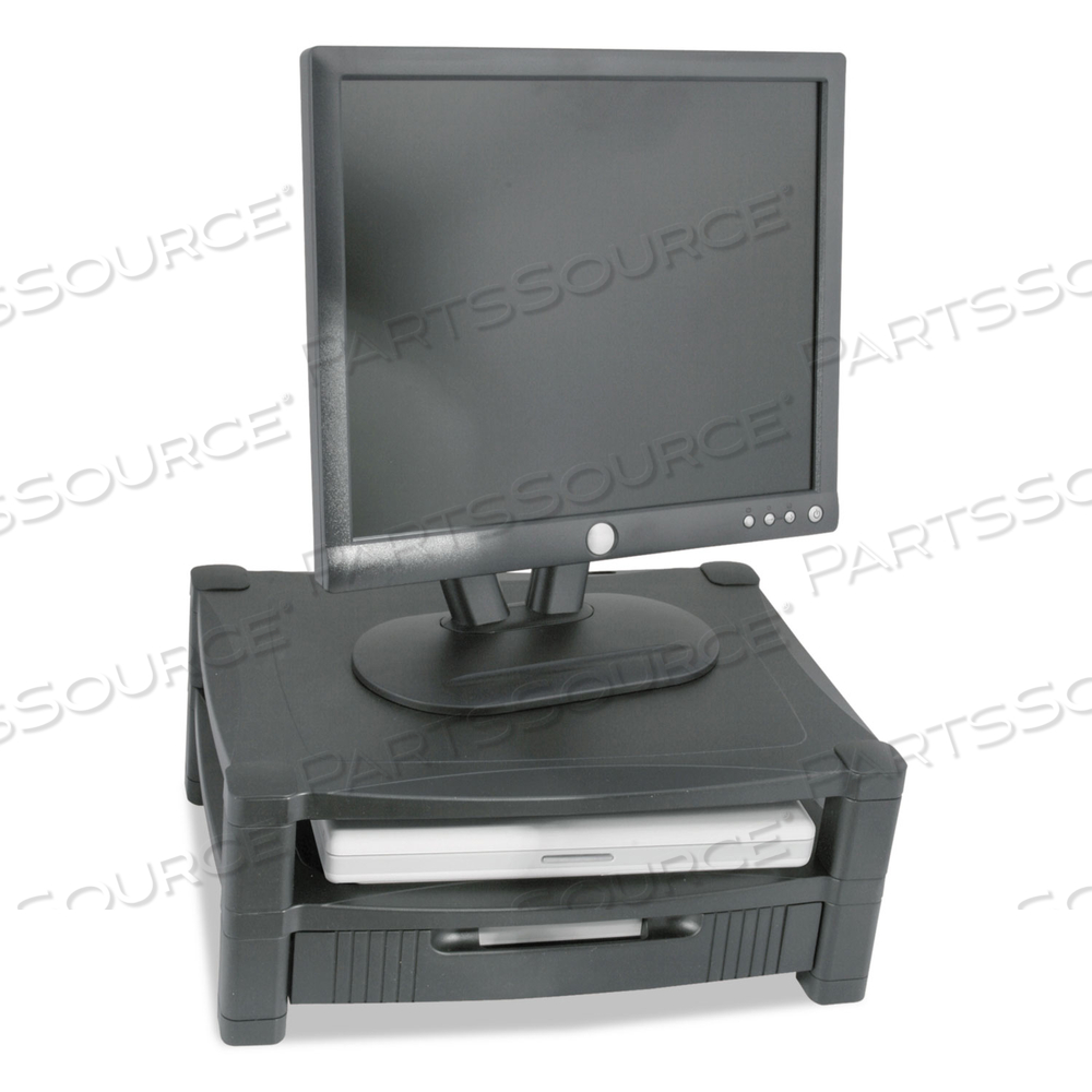 TWO-LEVEL STAND W/DRAWER BLACK by Kantek