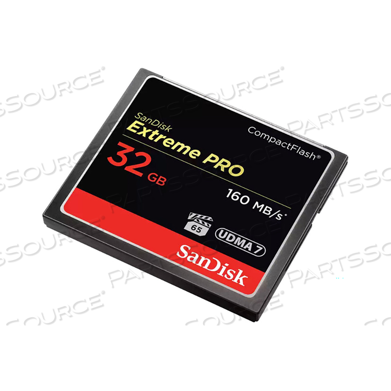 1.7 X 1.4 X 0.13IN 32GB EXTREME PRO COMPACTFLASH MEMORY CARD by SanDisk Corporation 1.7 X 1.4 X 0.13IN 32GB EXTREME PRO COMPACTFLASH MEMORY CARD by SanDisk Corporation