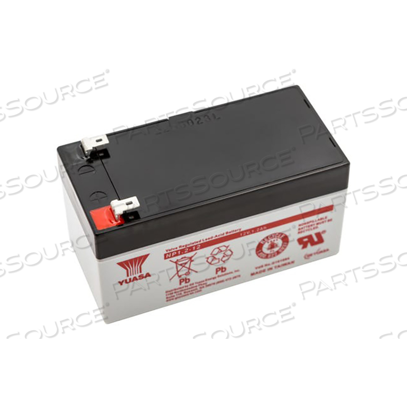 BATTERY, SEALED LEAD ACID, 12V, 1.2 AH, F1 FASTON 