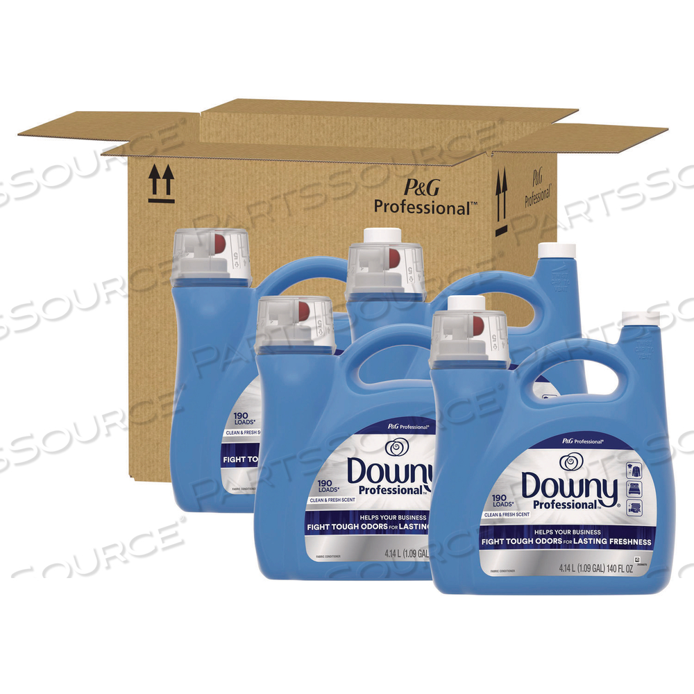 COMMERCIAL LIQUID FABRIC SOFTENER, CLEAN AND FRESH SCENT, 140 OZ POUR BOTTLE by Downy COMMERCIAL LIQUID FABRIC SOFTENER, CLEAN AND FRESH SCENT, 140 OZ POUR BOTTLE by Downy