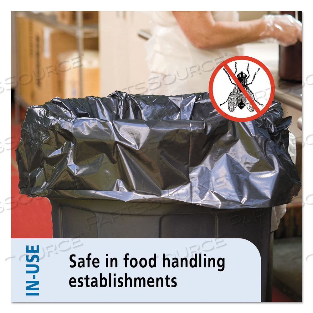 INSECT-REPELLENT TRASH BAGS, 35 GAL, 2 MIL, 33" X 45", BLACK by Envision