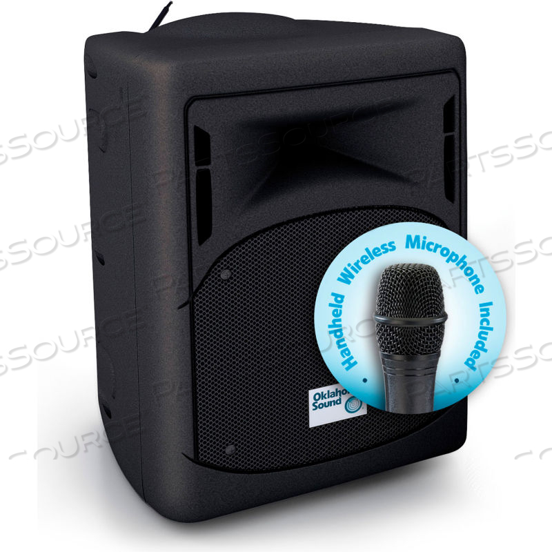 PRO AUDIO PUBLIC ADDRESS SYSTEM WITH WIRELESS MIC, 40-WATT, 11"W X 11"D X 17"H by National Public Seating