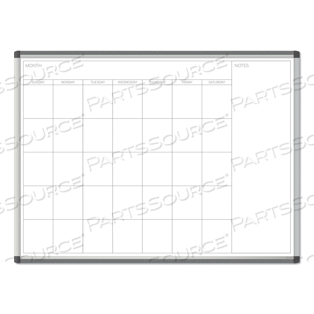 PINIT MAGNETIC DRY ERASE UNDATED ONE MONTH CALENDAR, 48 X 36, WHITE by U Brands