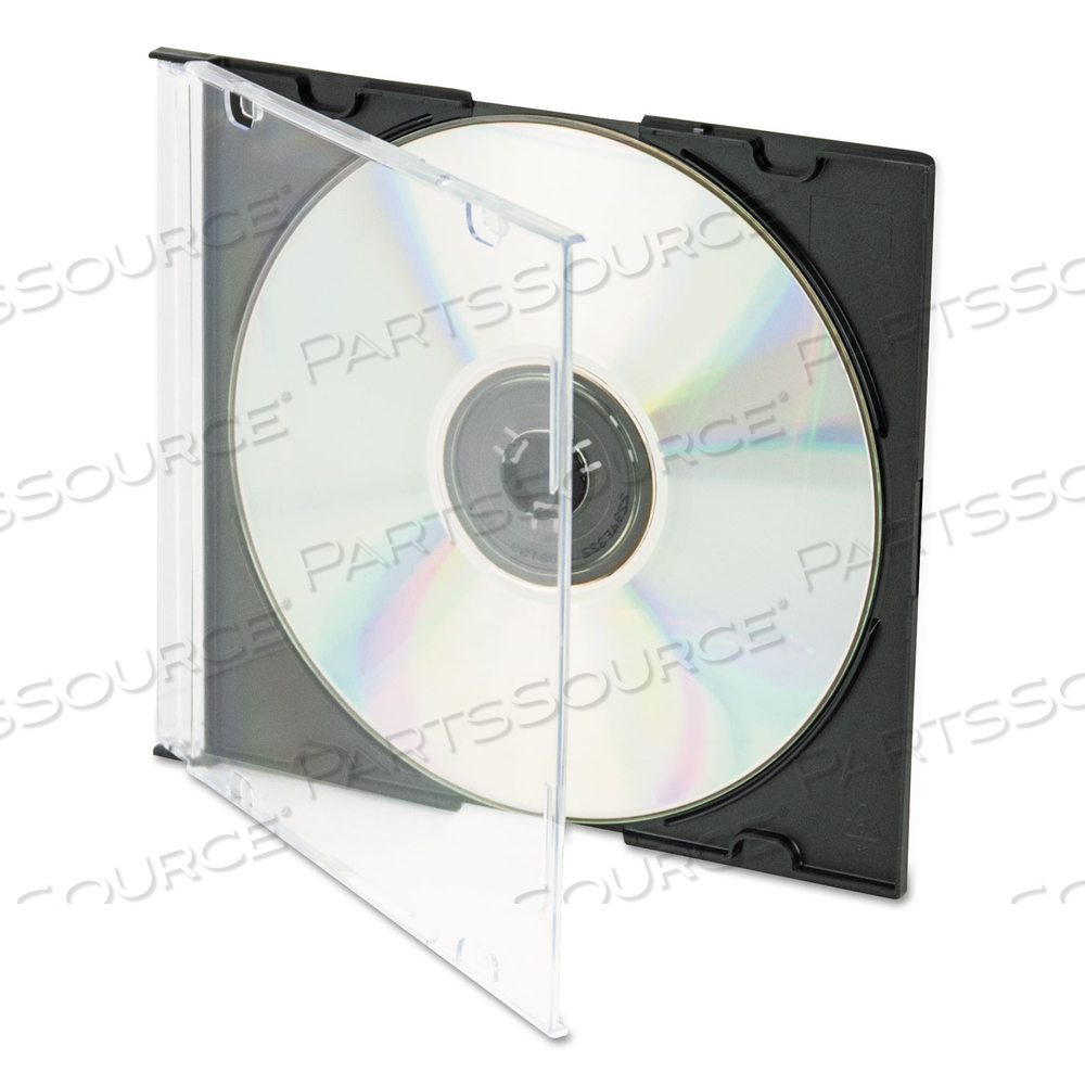 CD/DVD SLIM JEWEL CASES, CLEAR/BLACK by Innovera CD/DVD SLIM JEWEL CASES, CLEAR/BLACK by Innovera