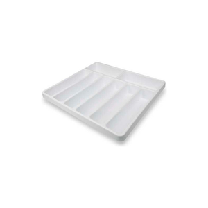 WHITE POLYSTYRENE BIG 8 COMPARTMENT DRAWER ORGANIZER, 19"W X 18"D X 2"H by TrippNT, Inc