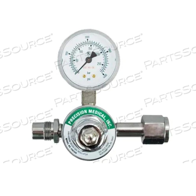 HELIOX SINGLE STAGE 50 PSI REGULATOR FOR LARGE CYLINDER TANKS by Precision Medical, Inc. HELIOX SINGLE STAGE 50 PSI REGULATOR FOR LARGE CYLINDER TANKS by Precision Medical, Inc.
