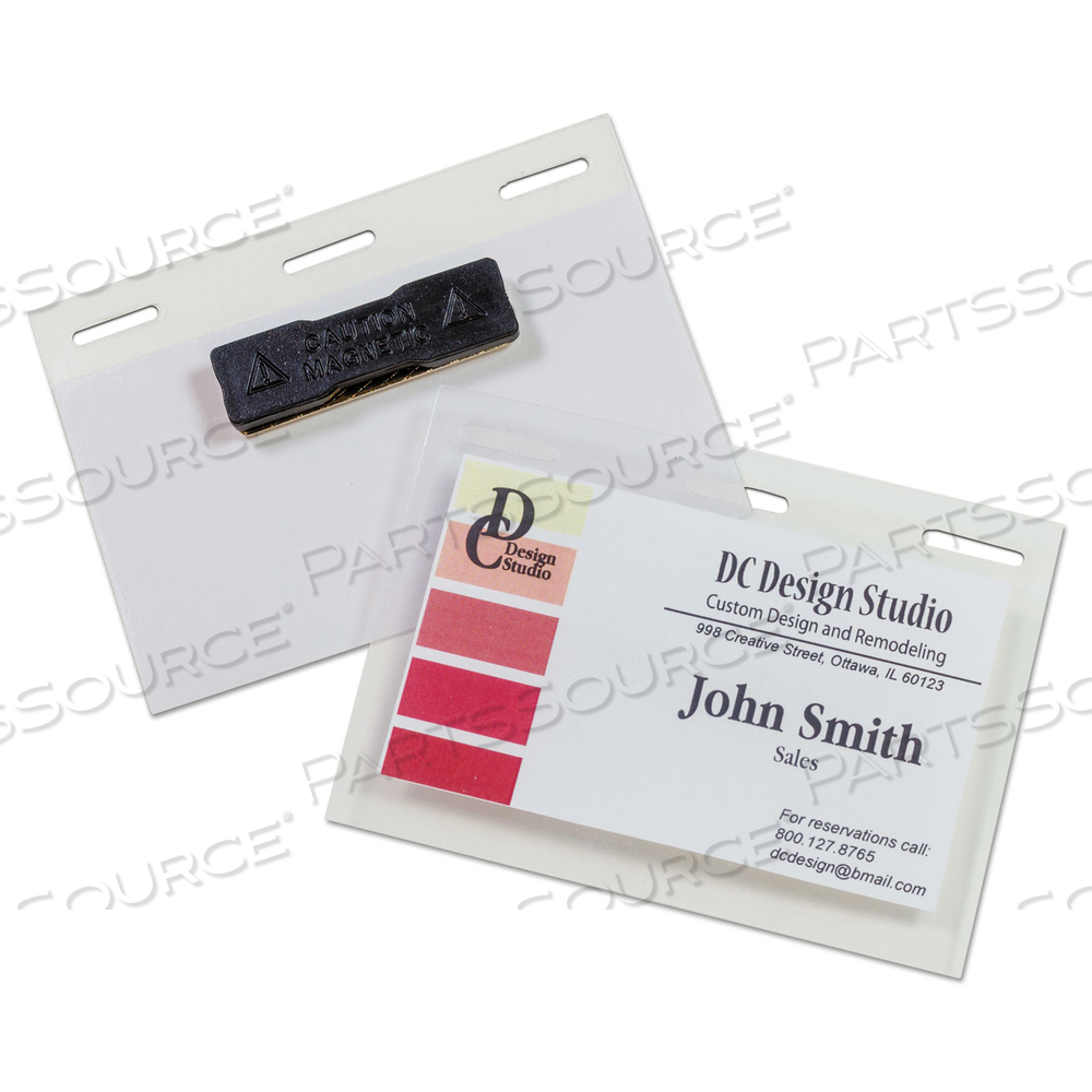SELF-LAMINATING MAGNETIC STYLE NAME BADGE HOLDER KIT, 2" X 3", CLEAR by C-Line