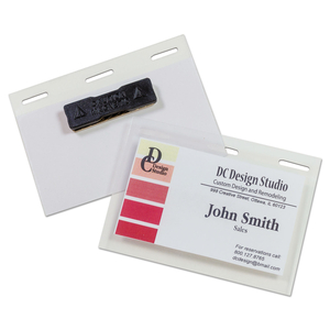 SELF-LAMINATING MAGNETIC STYLE NAME BADGE HOLDER KIT, 2" X 3", CLEAR by C-Line