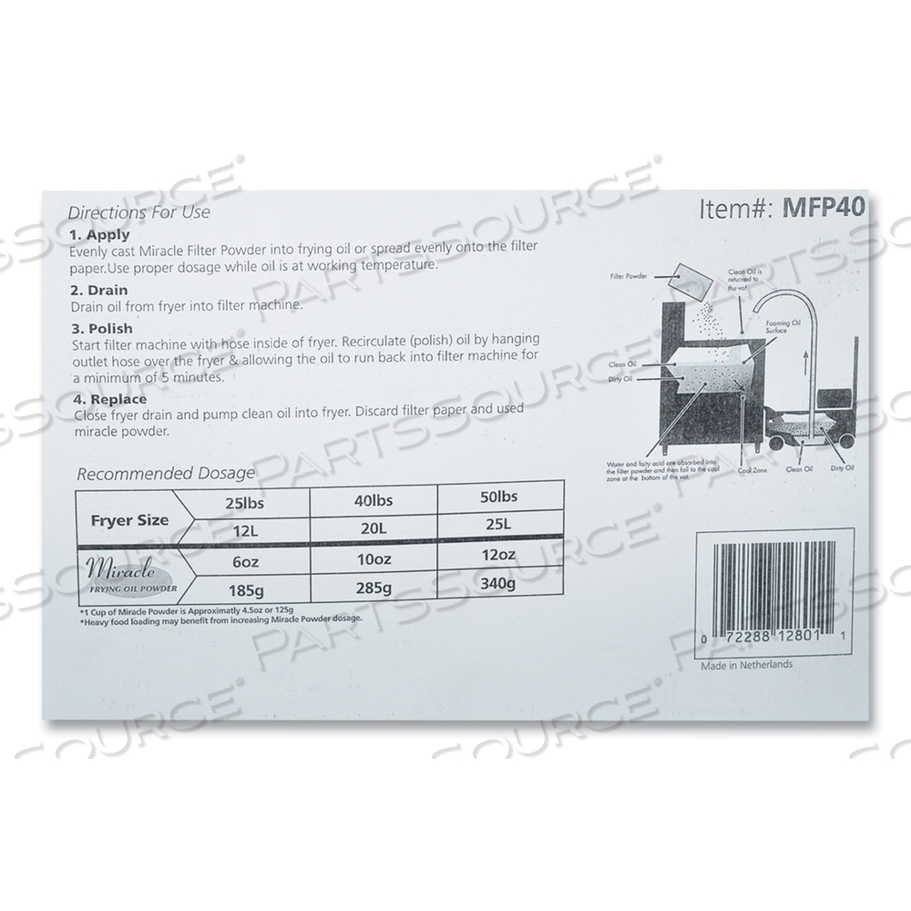 FILTER POWDER, FOR FRYER OIL, LOOSE POWDER, 40 LB BOX by Royal Paper FILTER POWDER, FOR FRYER OIL, LOOSE POWDER, 40 LB BOX by Royal Paper