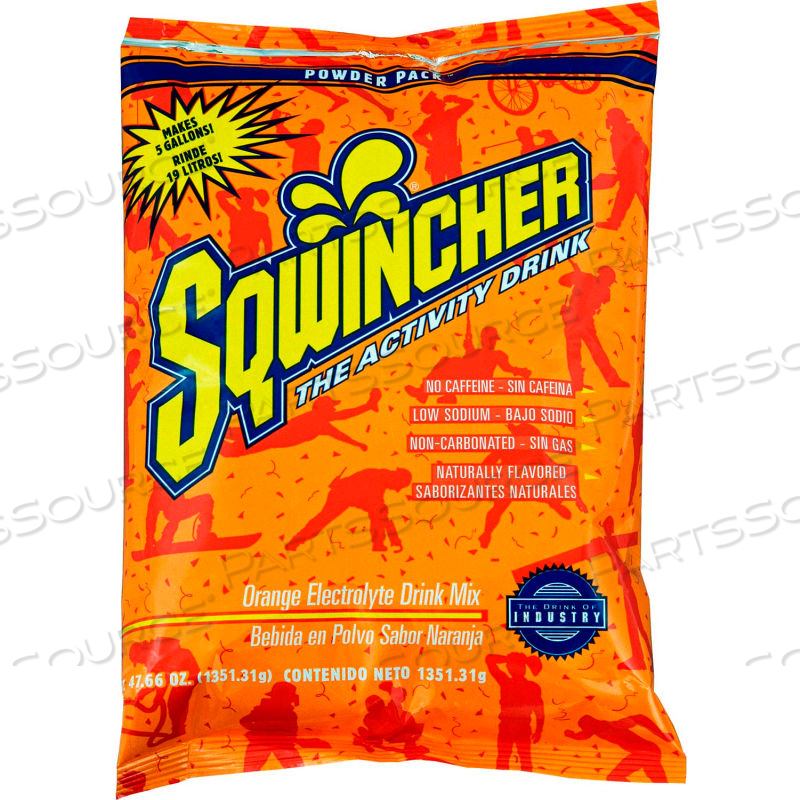 INSTANT POWDER MIX - ORANGE, 47.66 OZ., 16/CARTON by Sqwincher