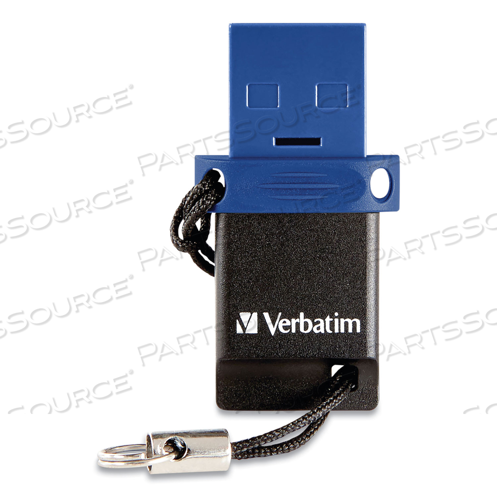 STORE N' GO DUAL USB 3.0 FLASH DRIVE FOR USB-C DEVICES, 32 GB, BLUE by Verbatim STORE N' GO DUAL USB 3.0 FLASH DRIVE FOR USB-C DEVICES, 32 GB, BLUE by Verbatim